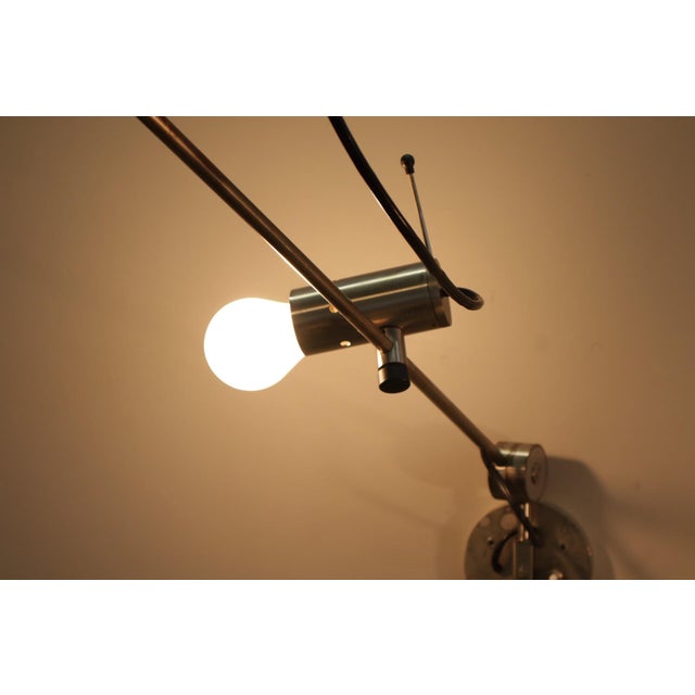 Silver Model 1144 Wall Lamps by Tito Agnoli for O-Luce, 1950s, Set of 2 For Sale - Image 8 of 15