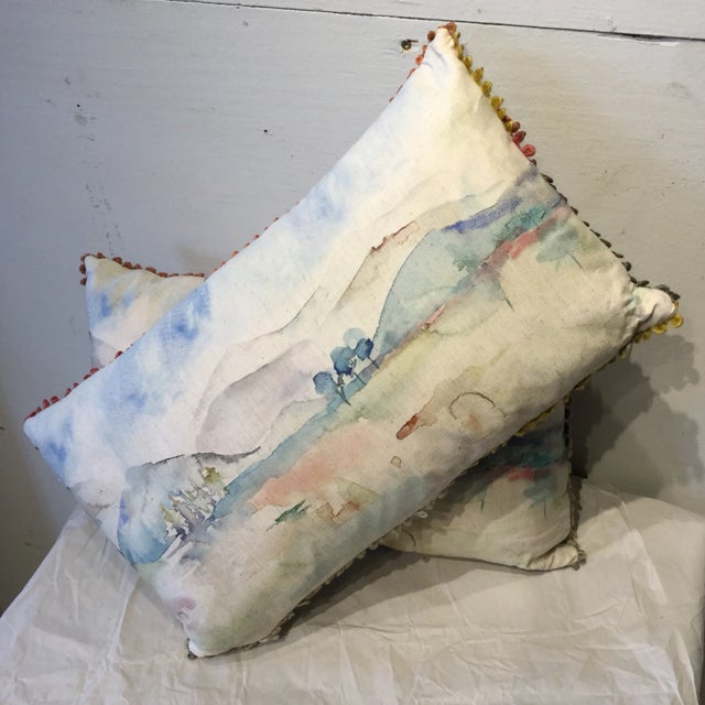 Bolsters Mountain Scene Made in Wales - a Pair For Sale - Image 4 of 6