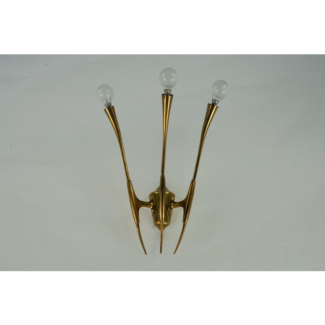 Single Brass Wall Sconce by Oscar Torlasco for Lumi Milano, Italy, 1950s For Sale - Image 14 of 16