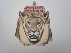 Paul Jouve, The Sovereign Lion, Wood Engraving