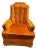 1970s Mid-Century Orange Velvet Chair by William Alan For Sale