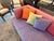 Design Plus Gallery presents a Micro-Suede and Leather Chaise Lounge in Lavender + Rose. The sofa has a chaise style with...