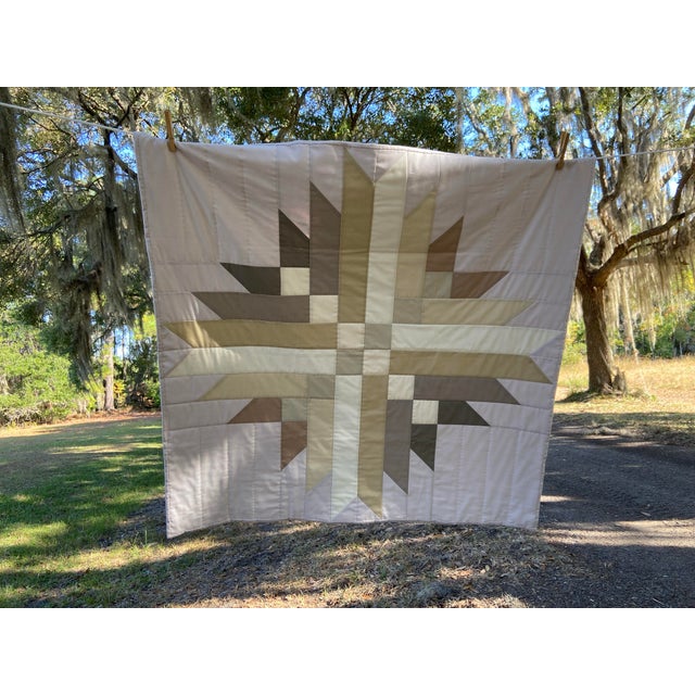 Modern Quilt or Wall Hanging Country Cottage Colors For Sale - Image 4 of 4