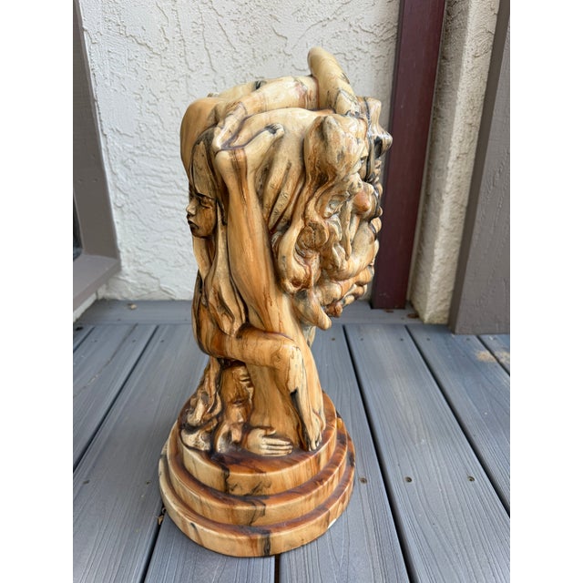 “Something on His Mind: The Crazy Man,” #1 of 64 Plaster Casts Copyright 1972 For Sale In San Diego - Image 6 of 7