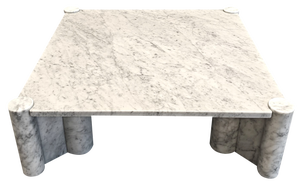 Jumbo Coffee Table in Carrara Marble by Gae Aulenti Knoll for Knoll Inc. / Knoll International