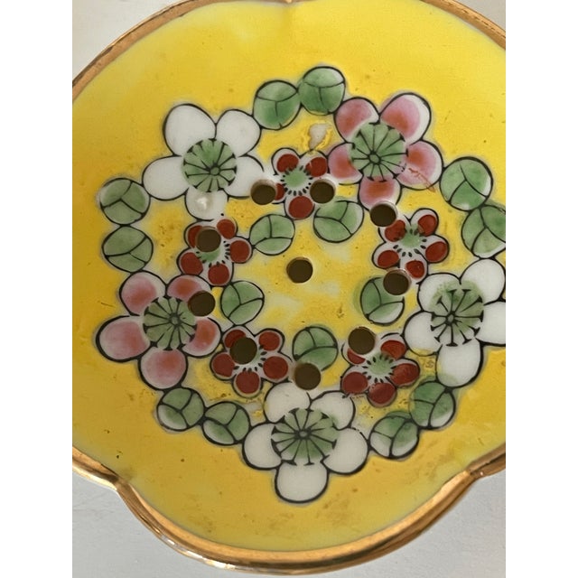 Antique Chinese Qing Dynasty Polychrome Tea Strainers - Pair For Sale - Image 4 of 5