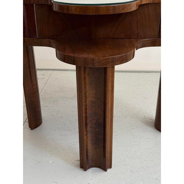 Art-Deco Walnut Coffee Table with Drawers, 1930s For Sale - Image 9 of 11