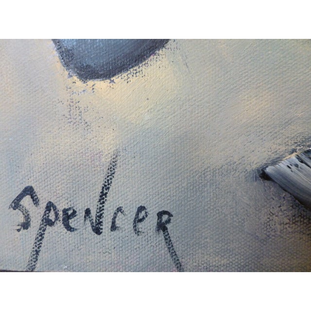 "Space Walk" Contemporary Abstract Oil Painting For Sale - Image 4 of 4