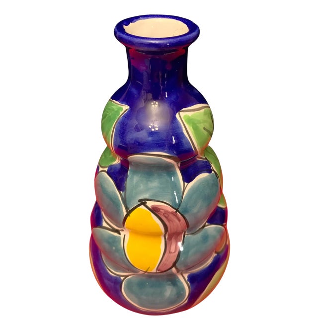 Late 20th Century La Musa Abstract Floral Ceramic Vase For Sale - Image 5 of 15