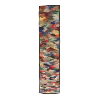 Narrow American Hooked Runner rug no. j5212 For Sale