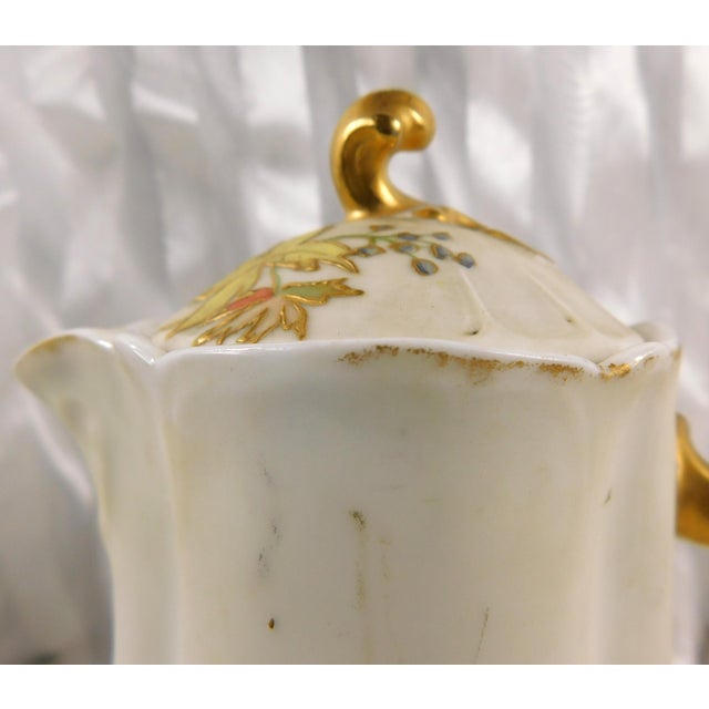 Late 18th Century Signed Haviland Hand Painted and Decorated Chocolate Pot For Sale - Image 10 of 14