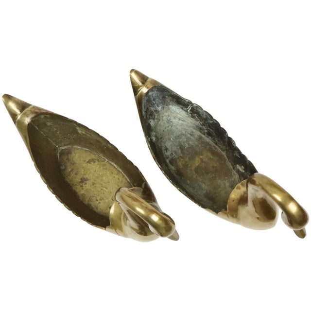Gold Vintage Swan Planters in Brass, Set of 2 For Sale - Image 8 of 15