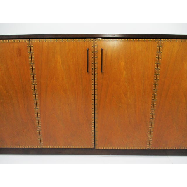 Mid 20th Century Mid 20th Century Rare Renzo Rutili Directional Inlay Credenza Sideboard For Sale - Image 5 of 18