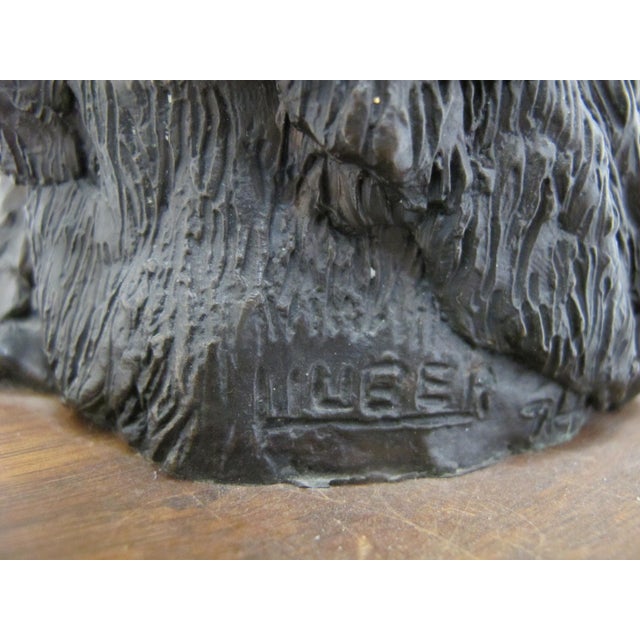 Dan Huber Oregon Western Rocky Mountain Trapper Bronze Sculpture With Coa For Sale - Image 10 of 13
