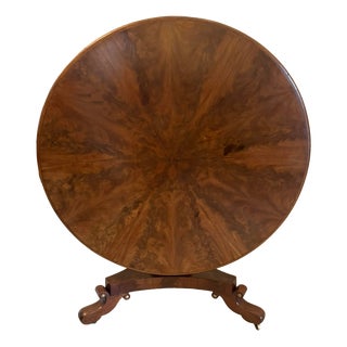 Antique Regency Figured Mahogany 6-Seater Circular Tilt-Top Dining Centre Table, 1830 For Sale