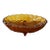 Vintage Indiana Amber Glass Grapes and Leaves Motif Oval Footed Serving Bowl For Sale