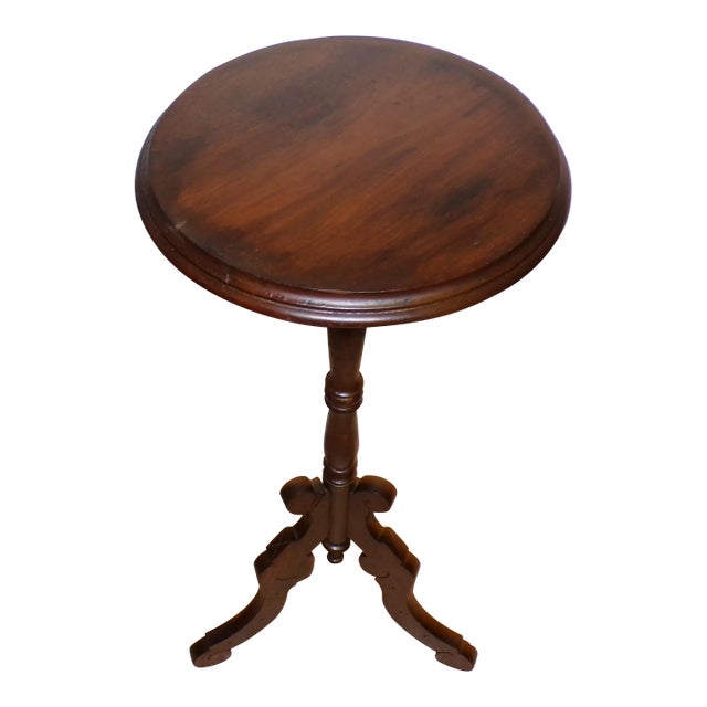 Antique Victorian Plant Stand Eastlake Candlestick Table Tripod Bust Stand For Sale