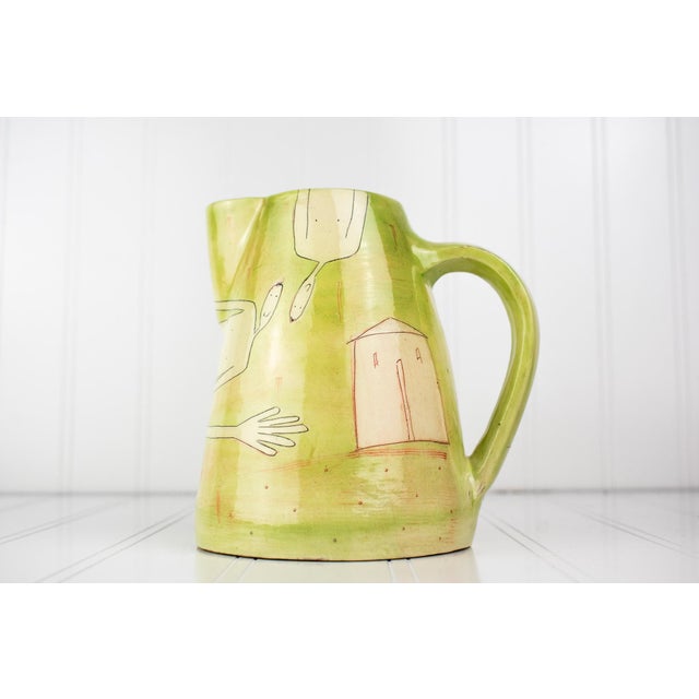 Early 21st Century Listed Artist Vivienne Ross Studio Art Pottery Pitcher Vase - Nude Forms For Sale - Image 5 of 16