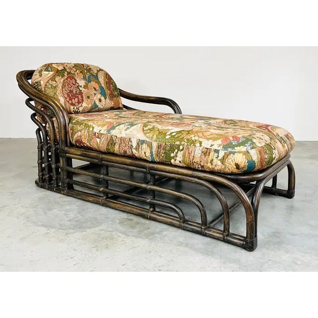 Bohemian Ficks Reed Style Sculptural Bamboo Chaise Lounge Chair Circa ...