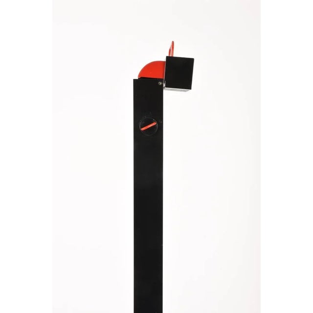 Metal Italian Black Aluminum Zagar Floor Lamp by Silvio Carpani for Stilnovo, 1978 For Sale - Image 7 of 10