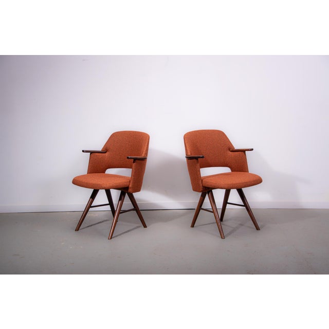 Mid-Century Modern Dutch FT30 Chairs by Cees Braakman for Pastoe, 1950, Set of 2 For Sale - Image 3 of 17