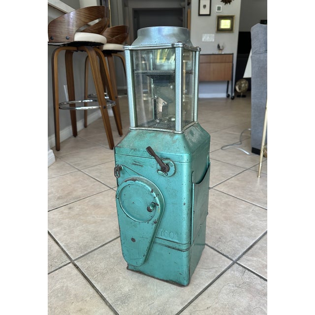 Antique Green Johnson Fare Box Co. Trolley Bus Fare Box For Sale - Image 9 of 17