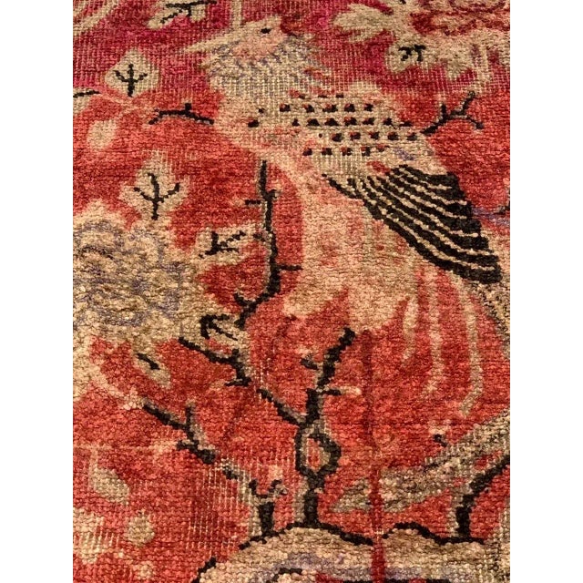 1940s Vintage Hand Knotted Khotan Rug For Sale - Image 4 of 11