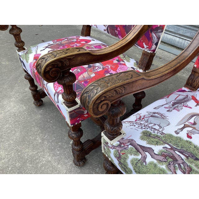 Stunning Pair Manuel Canovas Upholstered French Chairs For Sale In New York - Image 6 of 15