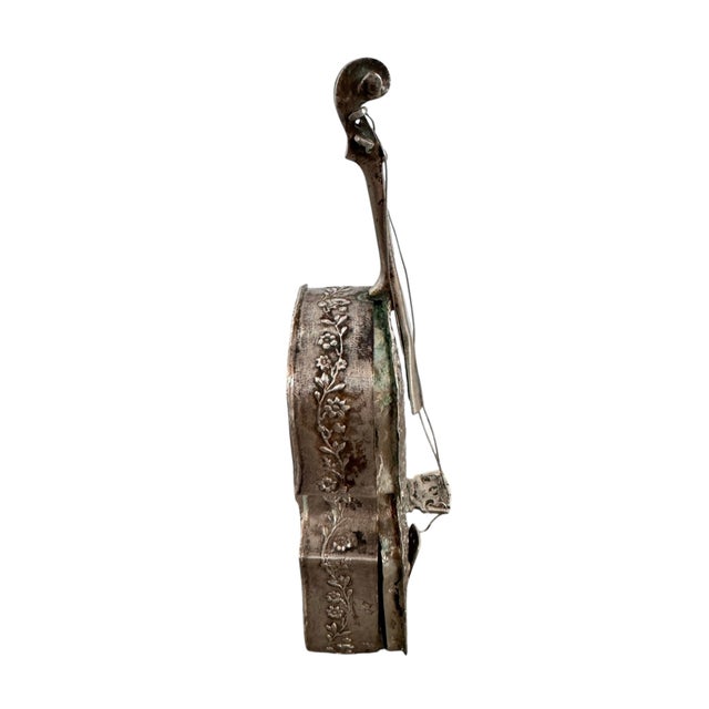 The 1880s Hanau Cello: A Virtuoso Repoussé Musical Miniature For Sale In Austin - Image 6 of 17