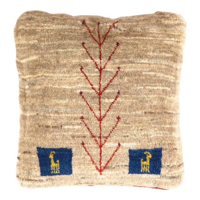 Pasargad DC Fine Hand Knotted Gabbeh Pillow For Sale