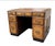 Wood Mahogany Desk with Brass Handles, Panelled Sides and Rear For Sale - Image 7 of 15