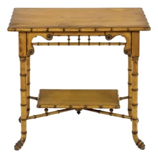 Victorian Faux Bamboo Side Table by r.j. Horner, New York For Sale