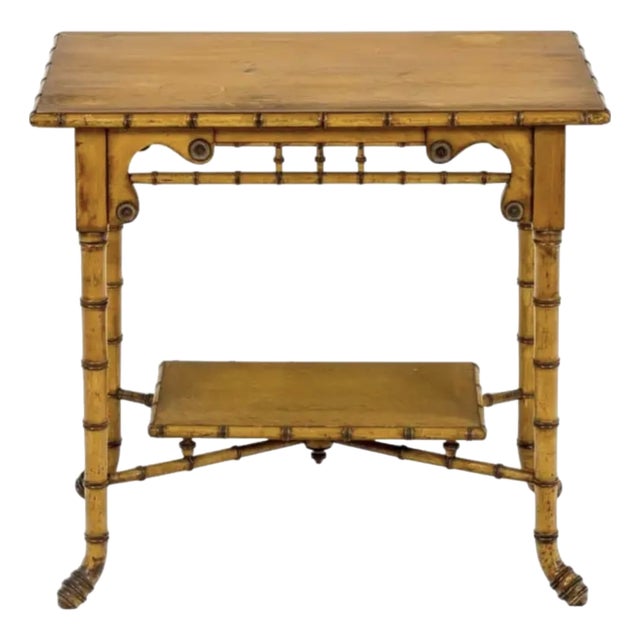 Victorian Faux Bamboo Side Table by r.j. Horner, New York For Sale