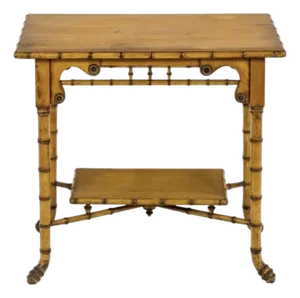 Victorian Faux Bamboo Side Table by r.j. Horner, New York
