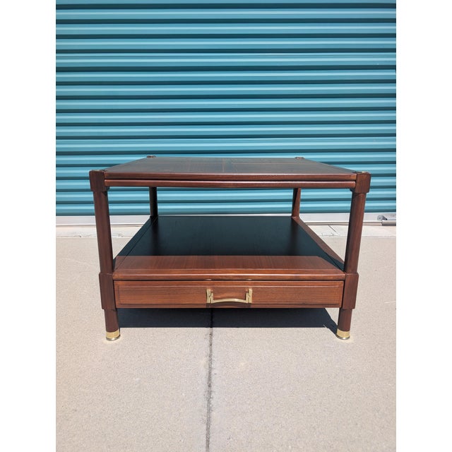 Mid-Century Modern Refinished Mid Century Walnut End/Coffee Table by Heritage, C1960s For Sale - Image 3 of 17
