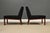 Mid-Century Modern 1950s Edward Wormley for Dunbar Black Walnut Slipper Lounge Chairs - A Pair For Sale - Image 3 of 10