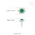 18k Gold 2.85ct Square Emerald & 1.19ct Diamond Cocktail Ring Size 4- Heirloom Jewelry For Sale - Image 11 of 17