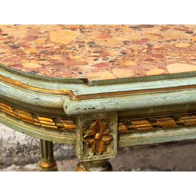 Early 20th Century Louis XVI Style Marble Top Side Table For Sale - Image 4 of 13