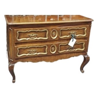 19c Style Kathleen Spiegelman Italian Gilded Walnut Chest of Drawers Commode For Sale