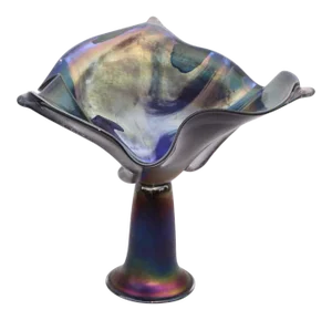 1980s Signed Art-Glass Bowl