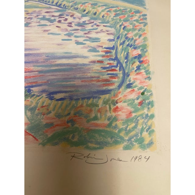 Squam Pond, Nantucket – 1984 Signed Pastel Landscape by Robin Jones For Sale - Image 10 of 10