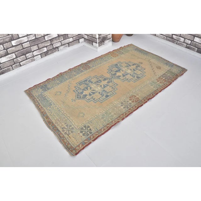 Textile 1950s Faded Oushak, Weathered Earth Tone Heritage Floor Art For Sale - Image 7 of 10