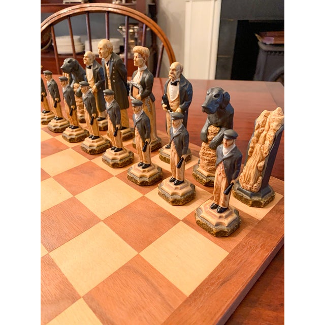 Sherlock Holmes Chess Set Handmade Studio Anne Carlton Worth $1400 New For Sale - Image 10 of 14