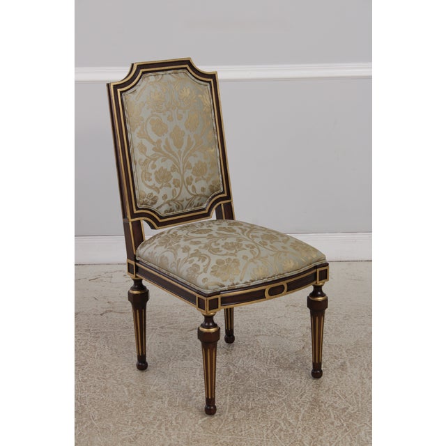 Set of 10 Ej Victor French Louis XVI Dining Room Chairs For Sale - Image 12 of 18
