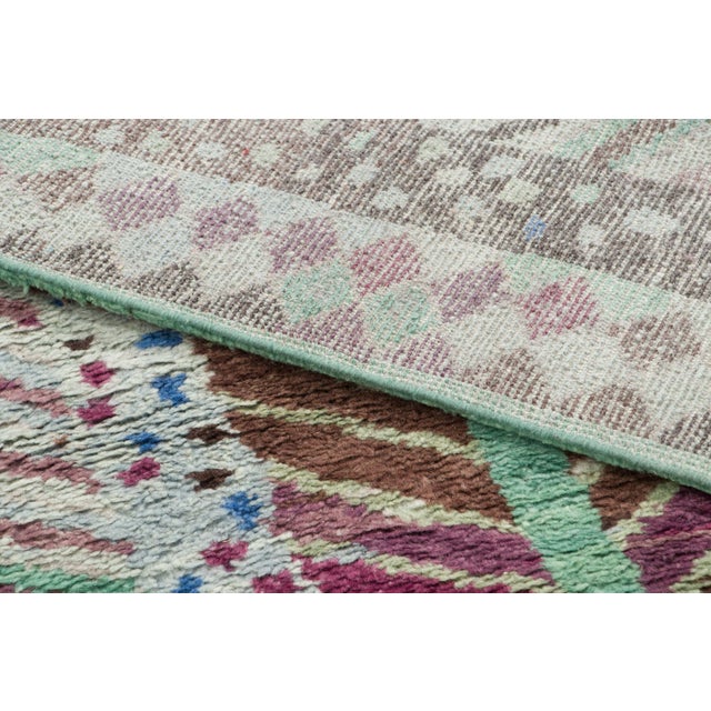 Textile Contemporary Art Deco Style Polychromatic Geometric Wool Rug by Rug & Kilim, India For Sale - Image 7 of 9