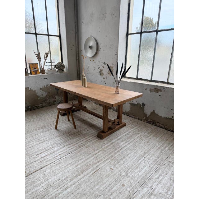Elm Monastery Table, 1960s For Sale - Image 11 of 18