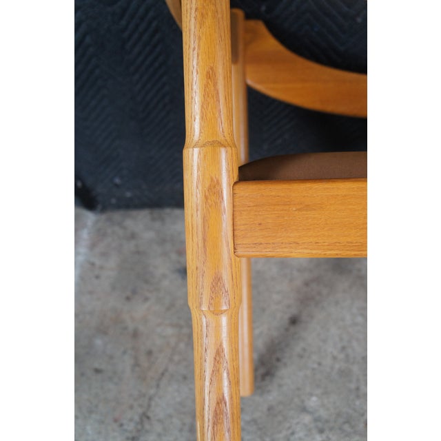 Set of 4 Mid 20th Century Attributed to Vico Magistretti Italian Mid-Century Modern Carimate Dining Armchairs Leather For Sale - Image 11 of 15