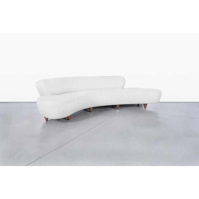 Mid-Century Modern 1980s Vintage “Cloud” Sofa With Ottoman For Sale - Image 3 of 12