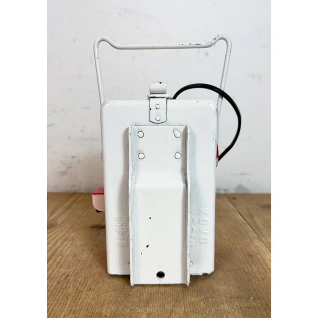 Vintage Industrial Red Railway Lantern, 1980s For Sale - Image 10 of 18