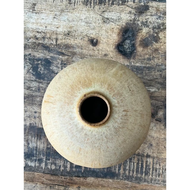 Mid 20th Century Vintage Earth Tone Ceramic Vessel For Sale - Image 5 of 12